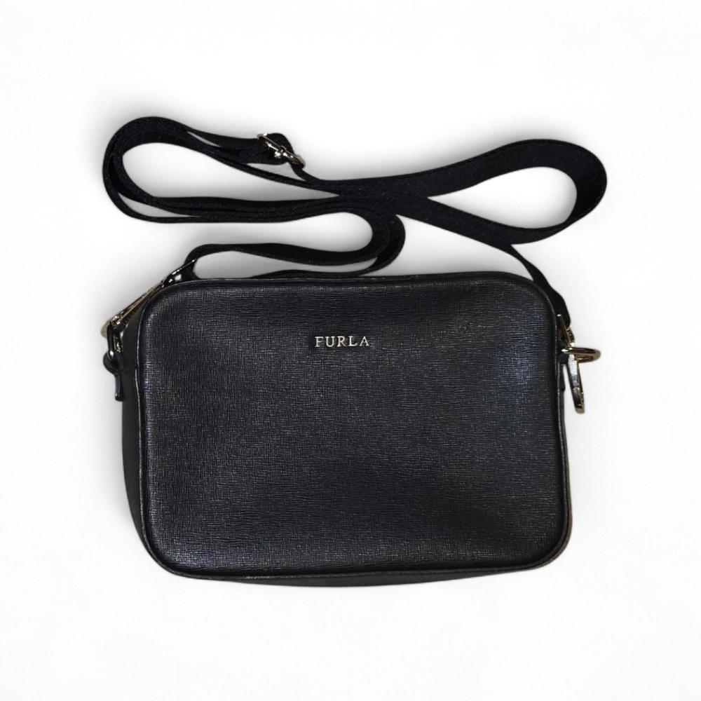 Furla Camera Bag Limited Edition Leather with Unbranded Crossbody Guitar Strap